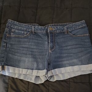 EUC Time and Tru Dark Blue Jean Shorts